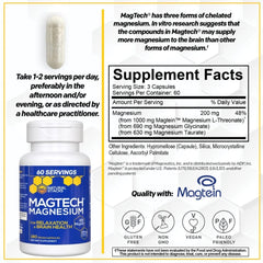 Natural Stacks MagTech label detail with three magnesium forms described
