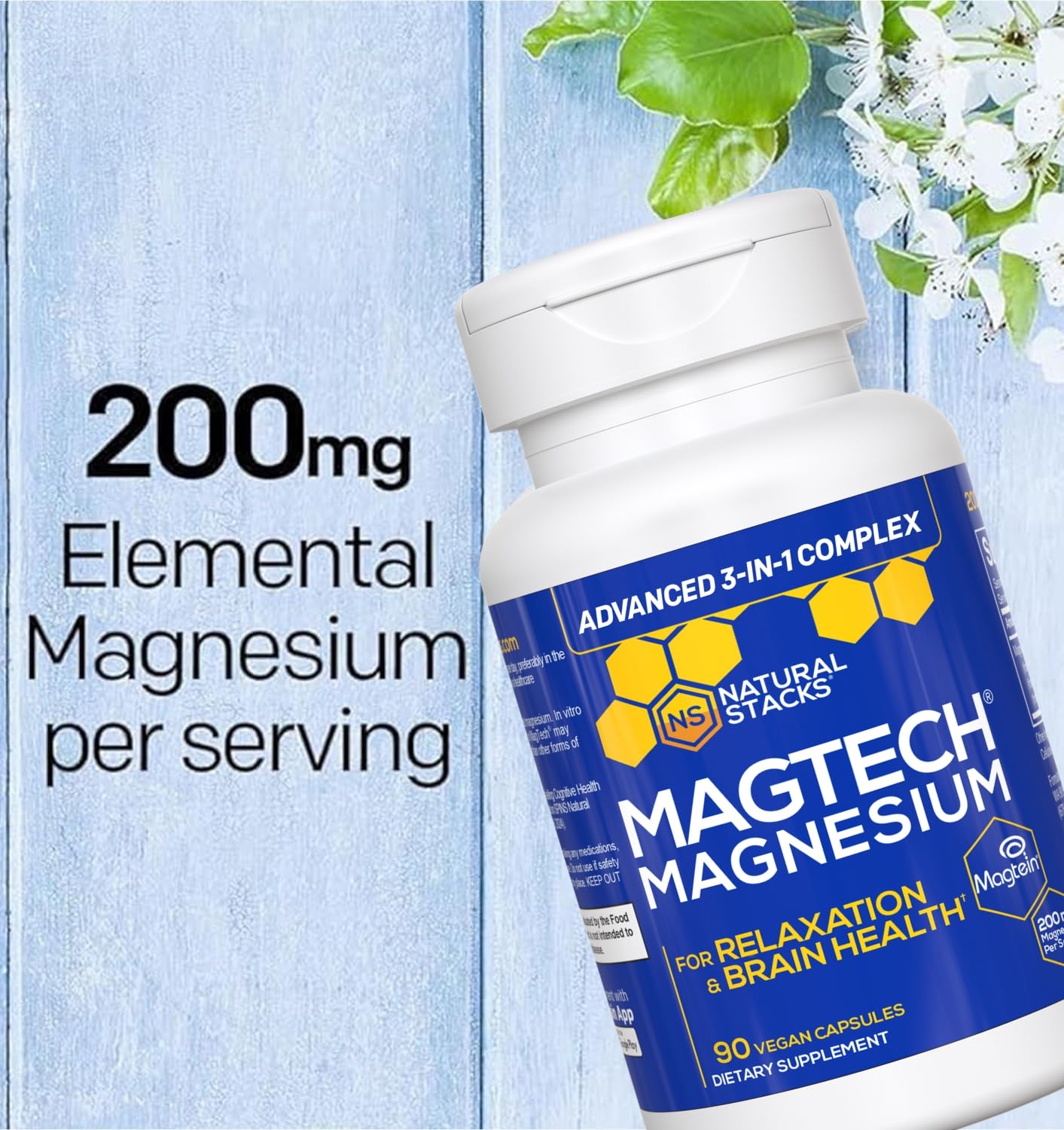 Natural Stacks MagTech pour capsules demonstrating easy daily routine for sleep and focus