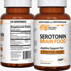 Natural Stacks Serotonin Brain Food bottle front signals mood support
