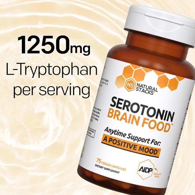 Natural Stacks Serotonin Brain Food dosing scoop for measuring daily intake