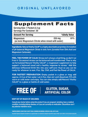 Natural Vitality Calm original dissolving in water for a relaxing daily beverage