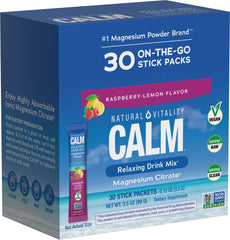 Natural Vitality CALM magnesium single-pack ready to mix for a soothing routine.
