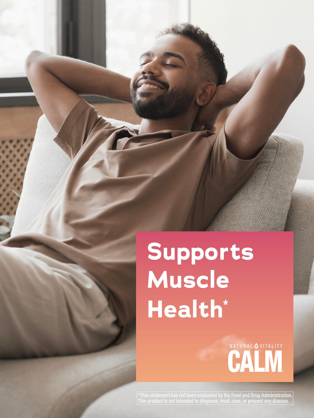 Natural Vitality Calm Specifics Muscles ingredients label and vegan formula