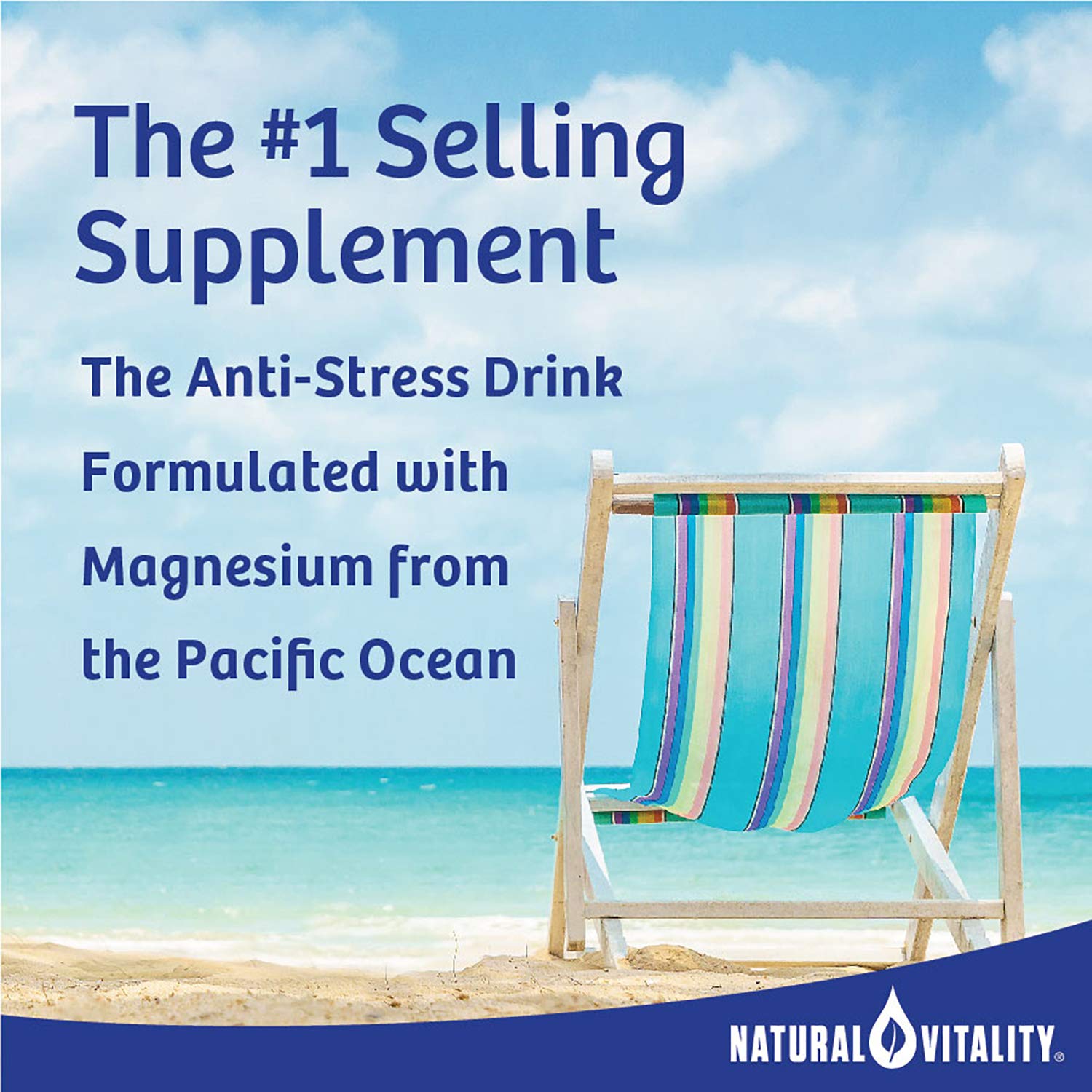 Natural Vitality Calm stirred in a glass for a soothing beverage