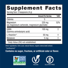 Calmful Sleep packaging highlights vegan, GMO-free, gluten-free attributes.