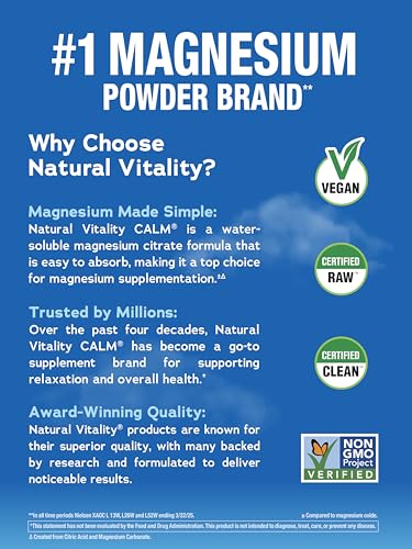 Natural Vitality Original Calm magnesium drink mix in a glass ready to drink.