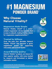 Natural Vitality Original Calm magnesium drink mix in a glass ready to drink.