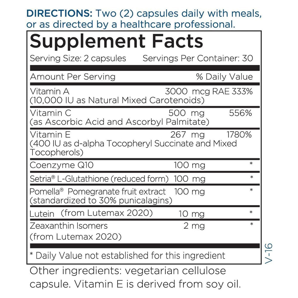 Label showcases multivitamin compatibility and clean formulation.