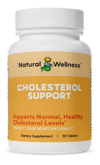 Natural Wellness Cholesterol Support bottle ready for daily cardiovascular balance.