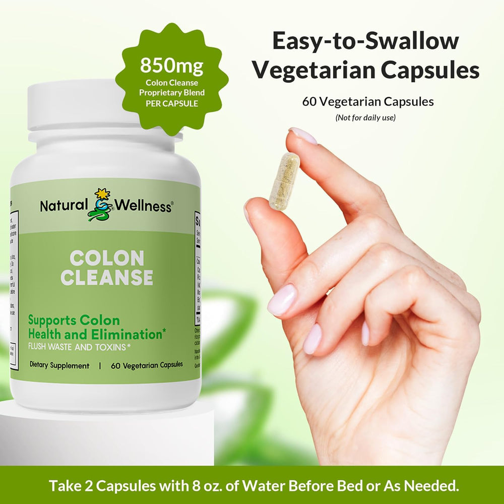 Nutrition facts on Natural Wellness Colon Cleanse box aid informed use.
