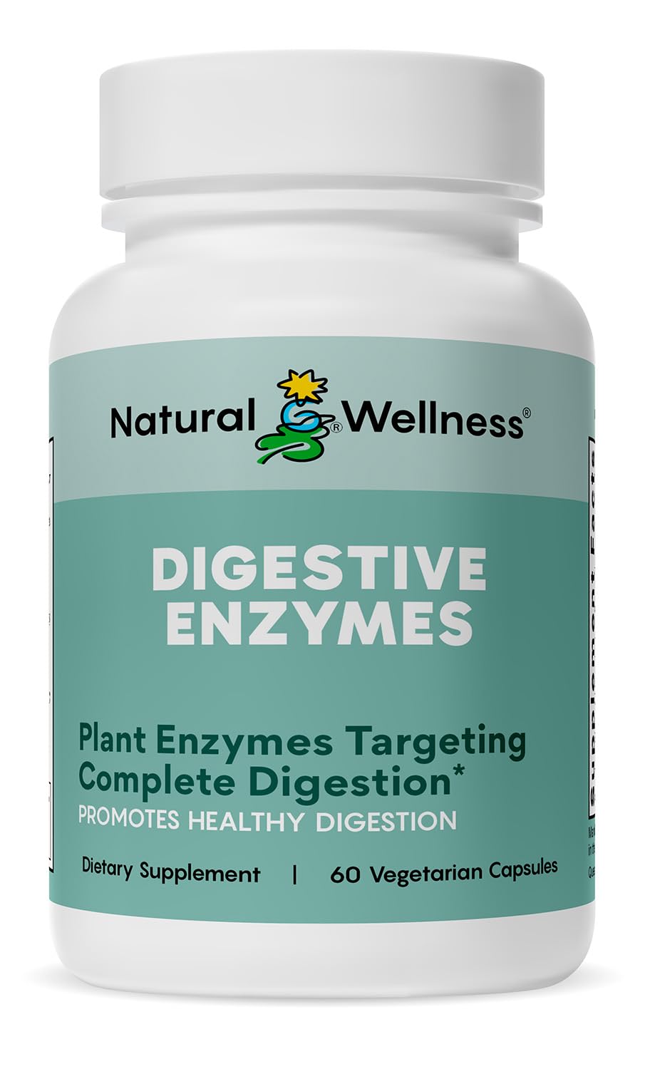 Natural Wellness Digestive Enzymes bottle front view for everyday digestion support