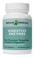 Natural Wellness Digestive Enzymes bottle front view for everyday digestion support
