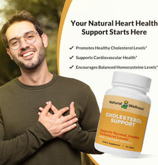 Natural Wellness supplement facts label visible, emphasizing clean, natural ingredients.