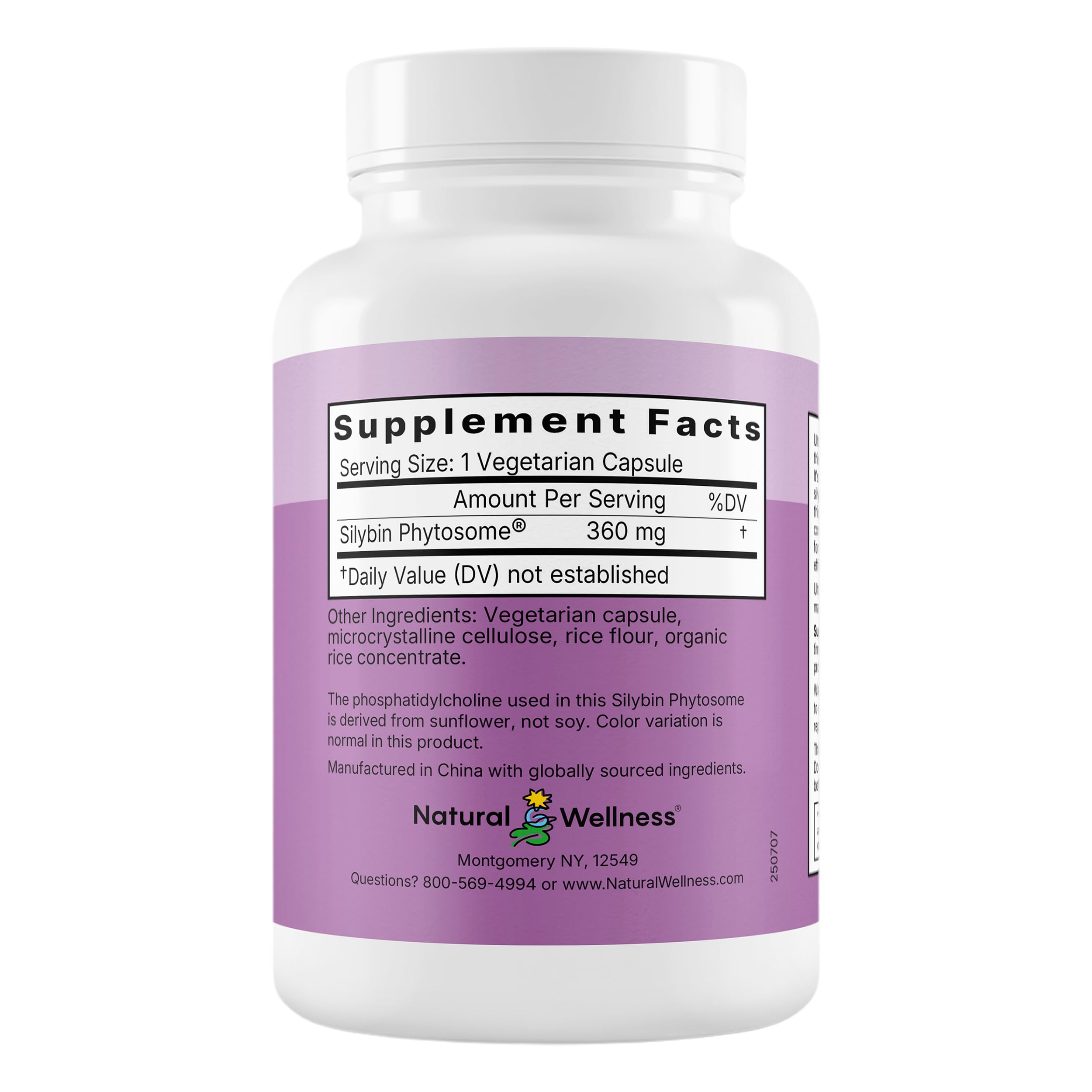 Natural Wellness Ultrathistle capsules close-up for daily liver care.