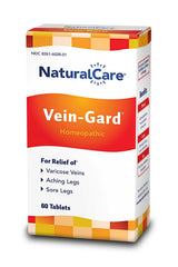 NaturalCare Vein-Gard bottle on table suggests easy home use
