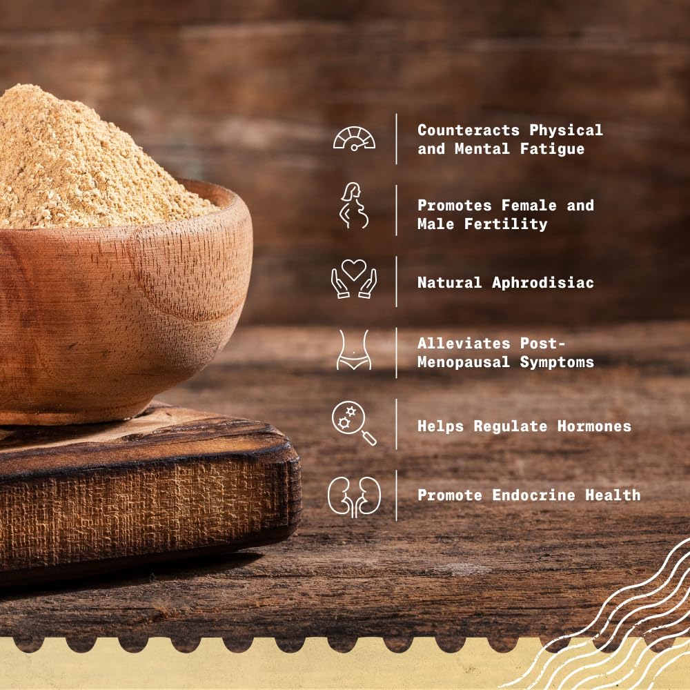 NaturaleBio Gelatinized Maca Powder closeup highlights easier digestion and mixing.