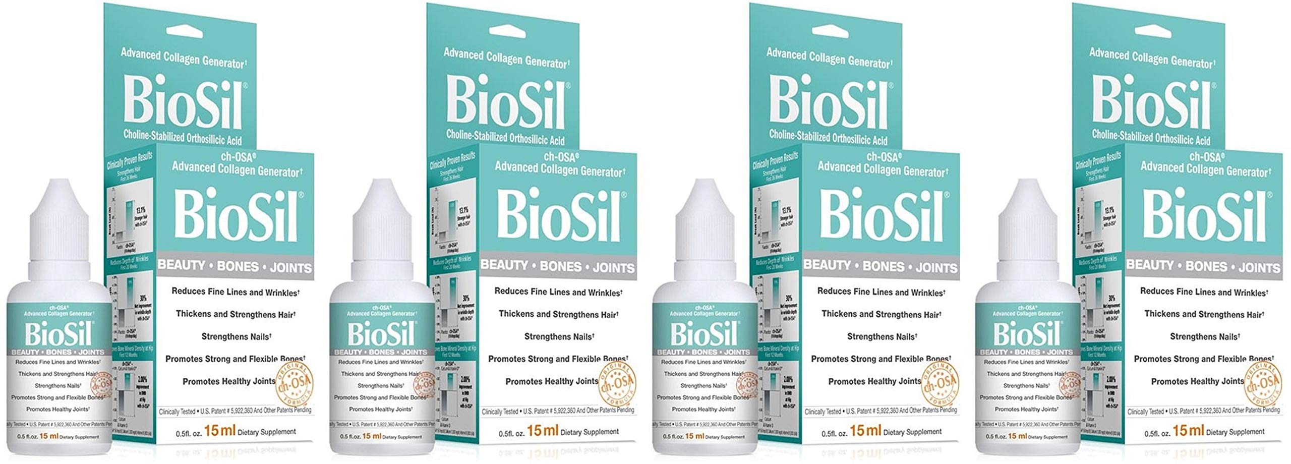 Natural Factors BioSil Beauty Bones & Joints Liquid bottle pour supports radiant skin and resilient nails