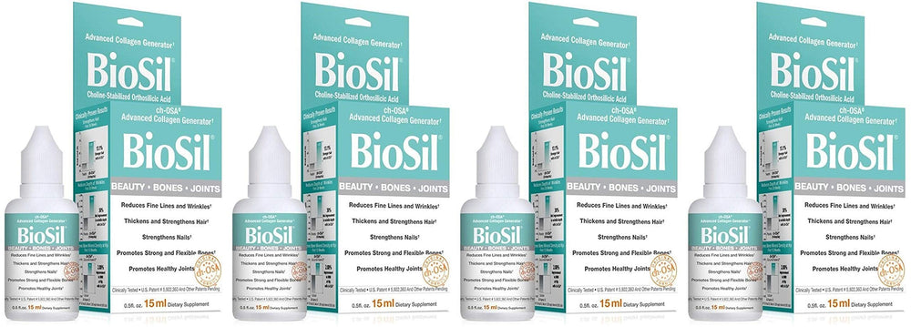 Natural Factors BioSil Beauty Bones & Joints Liquid bottle pour supports radiant skin and resilient nails