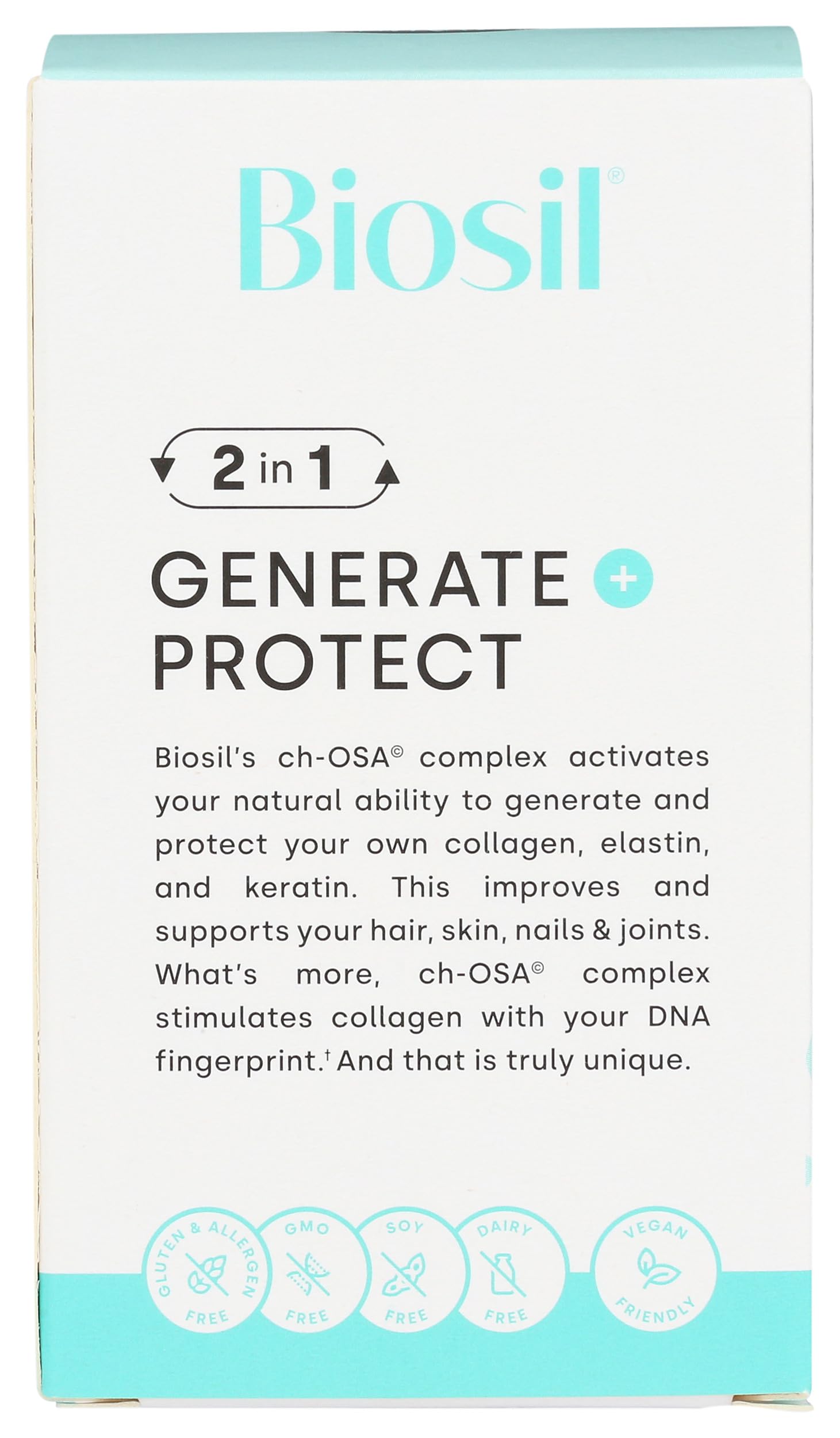 BioSil drops dispensed by dropper for hair and nails.