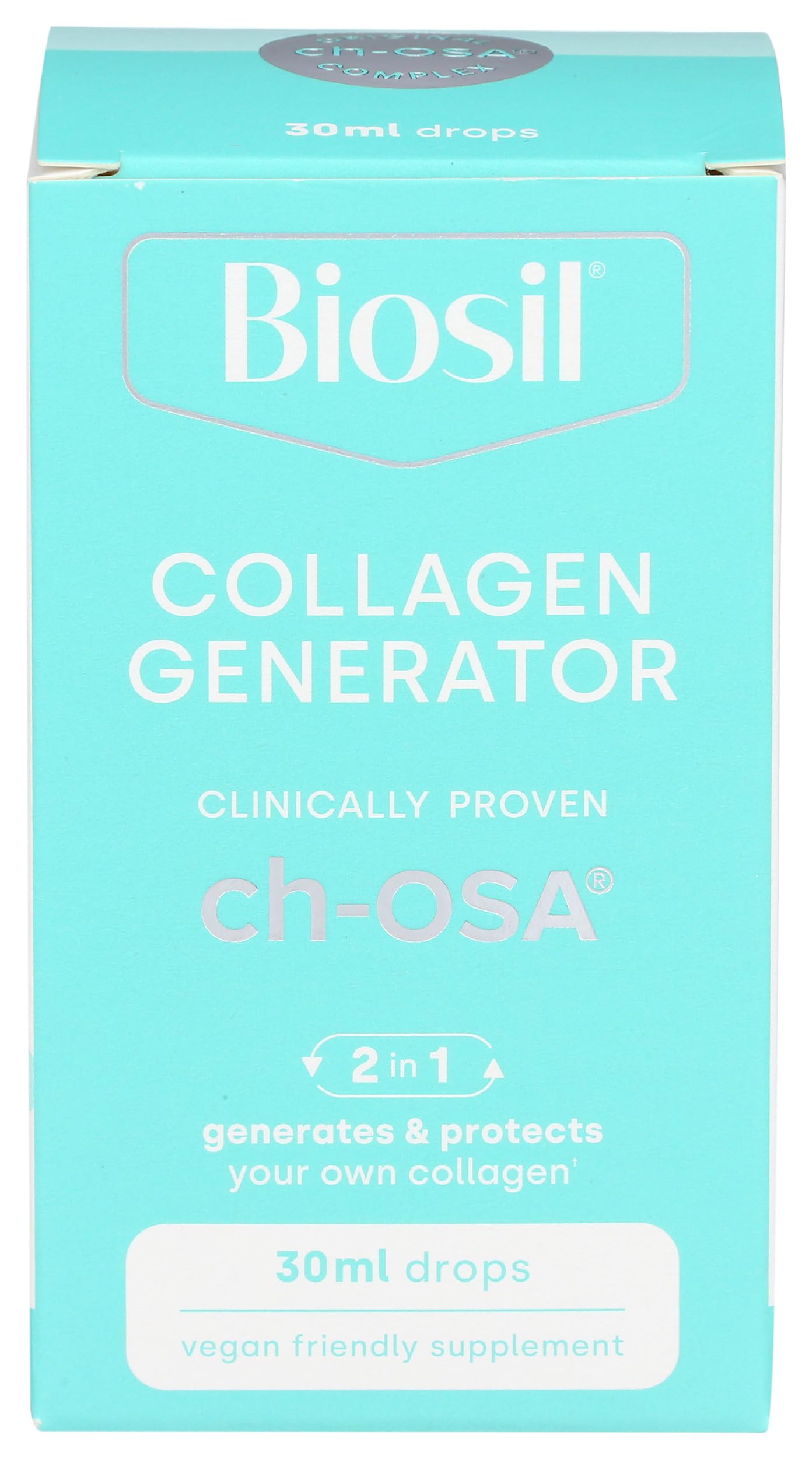 BioSil by Natural Factors bottle close-up for beauty and bone support.