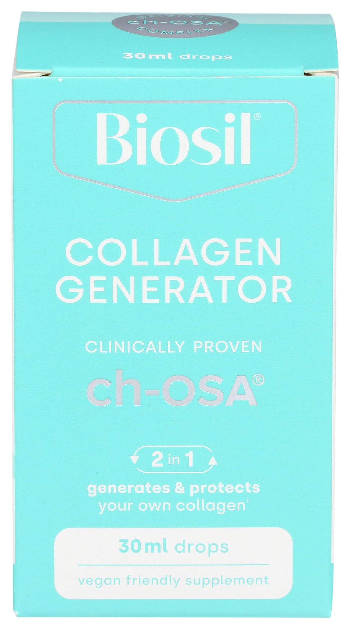 BioSil by Natural Factors bottle close-up for beauty and bone support.