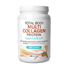 Natural Factors Total Body Multi Collagen bottle front showing comprehensive skin hair and nails support