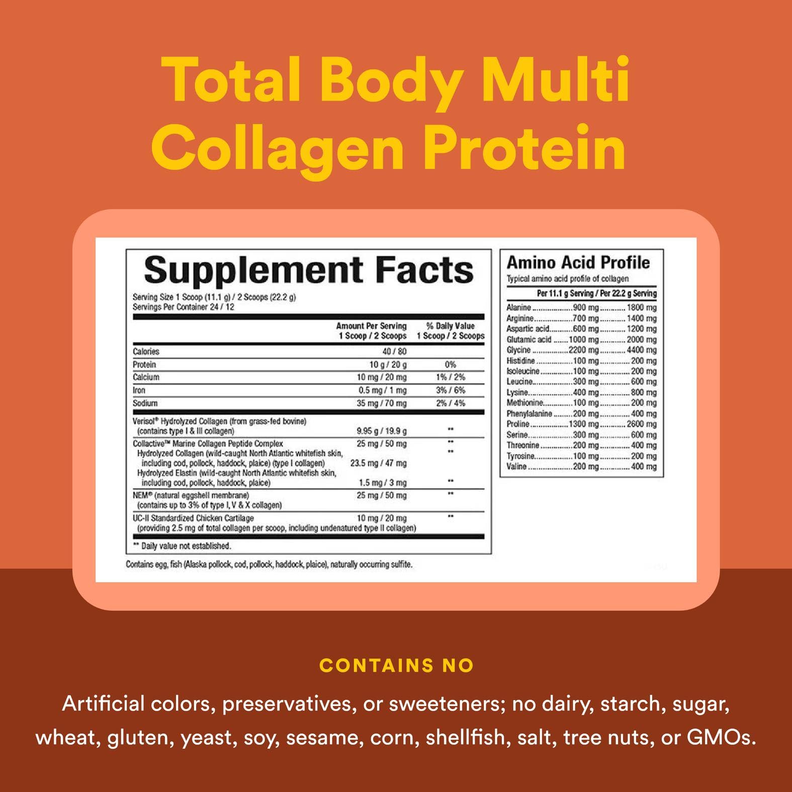 Natural Factors Total Body Multi Collagen hyaluronic acid graphic indicating hydration support