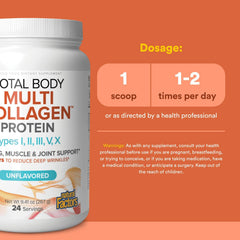 Natural Factors Total Body Multi Collagen unflavored jar closeup for versatile mixing