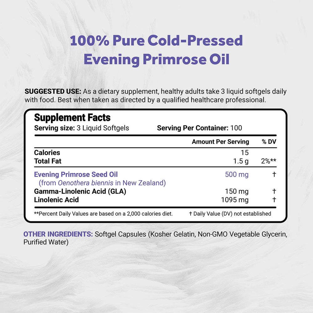 Naturalis Evening Primrose Oil softgels pack, designed for easy daily supplementation.