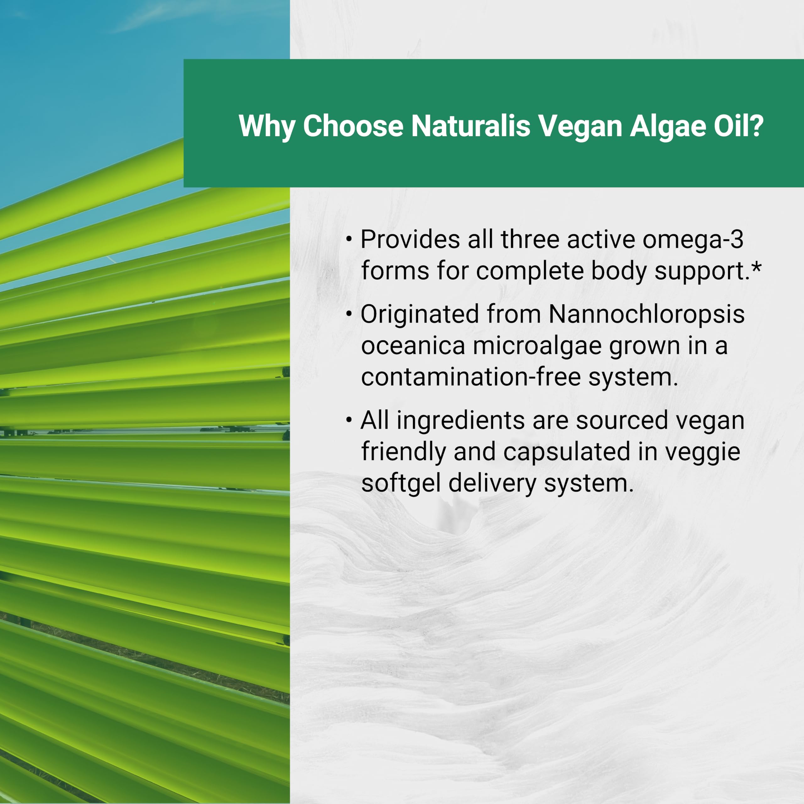 Naturalis true full-spectrum omega-3 branding emphasizes DHA, EPA, and DPA in one bottle.