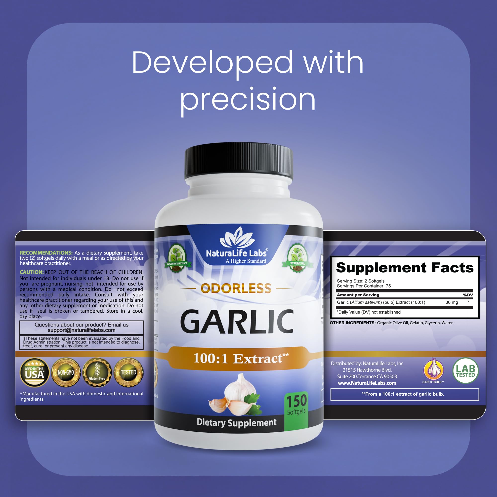 NaturaLife Labs desecante de sílice para mantener la frescura.