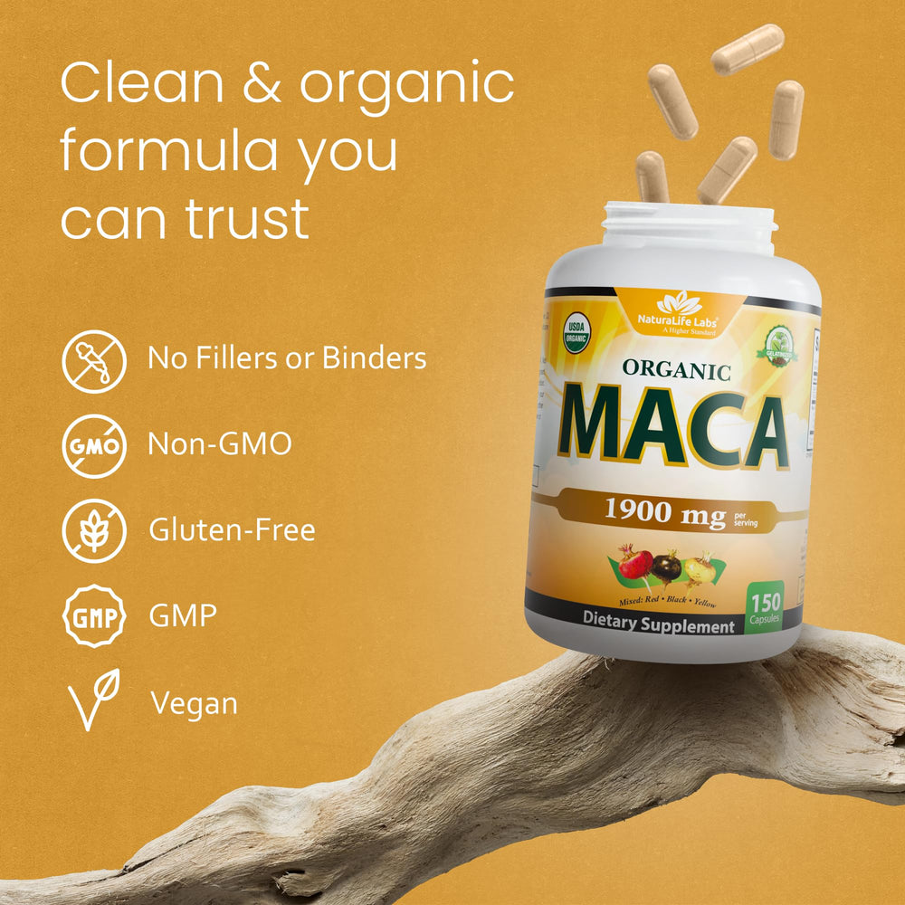 NaturaLife Labs Maca gelatinized powder texture for smooth mixing.