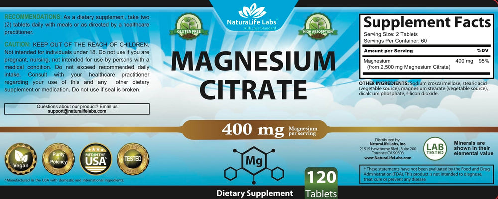 NaturaLife Labs bottle with label highlighting vegan and non-GMO
