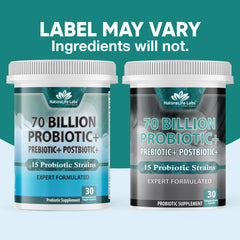 NaturaLife Labs organic prebiotic depiction within packaging context.