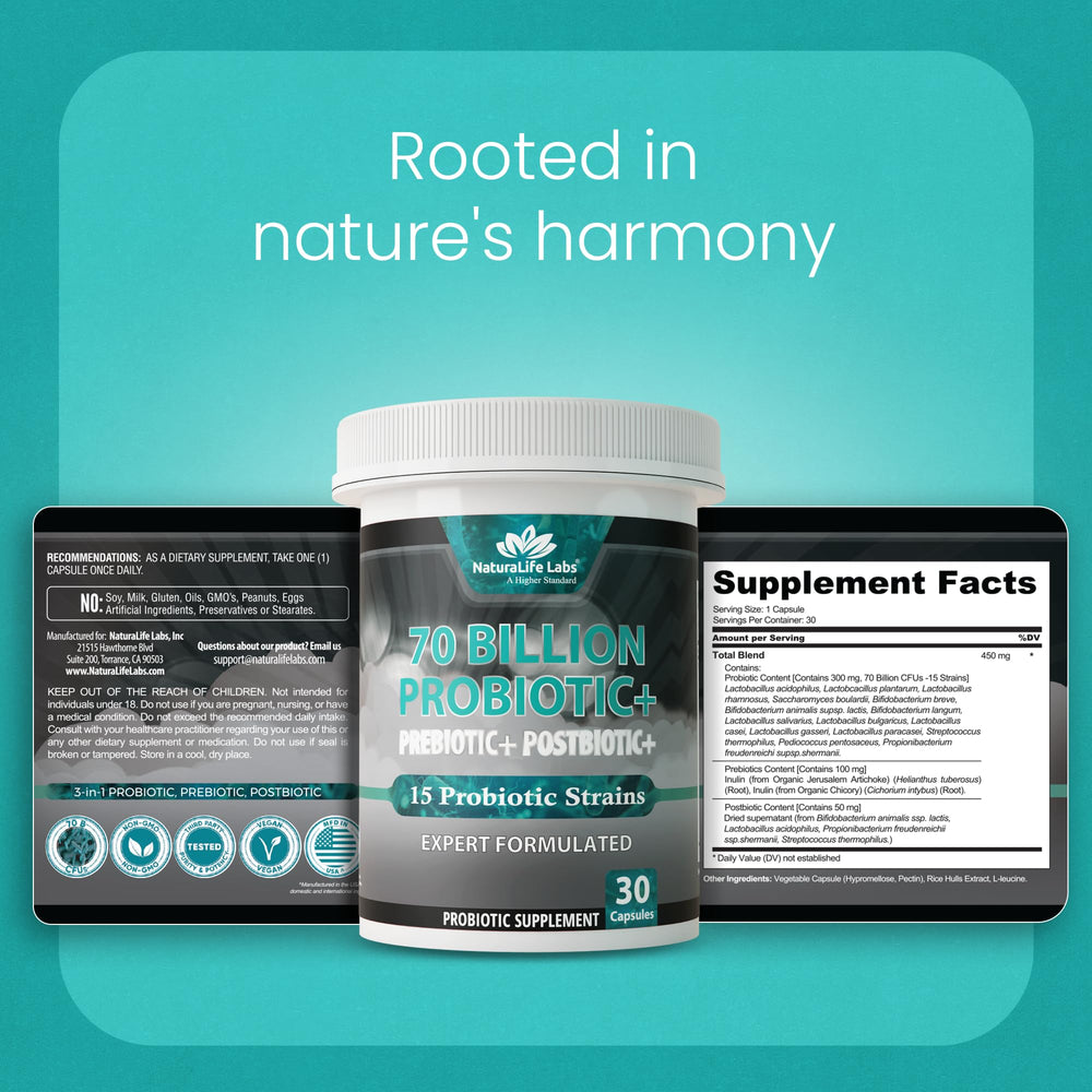 NaturaLife Labs packaging on shelf highlighting branding and information.
