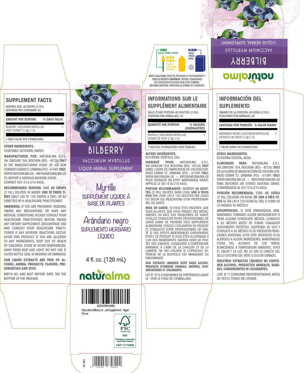 Naturalma Bilberry drops close-up showing precise dispensing for daily routine