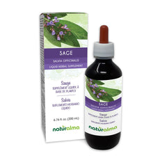 Naturalma Sage bottle with dropper for easy dosing of the tincture.