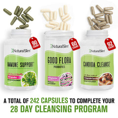 NaturalSlim Candiseptic Kit capsules close-up demonstrates easy daily intake