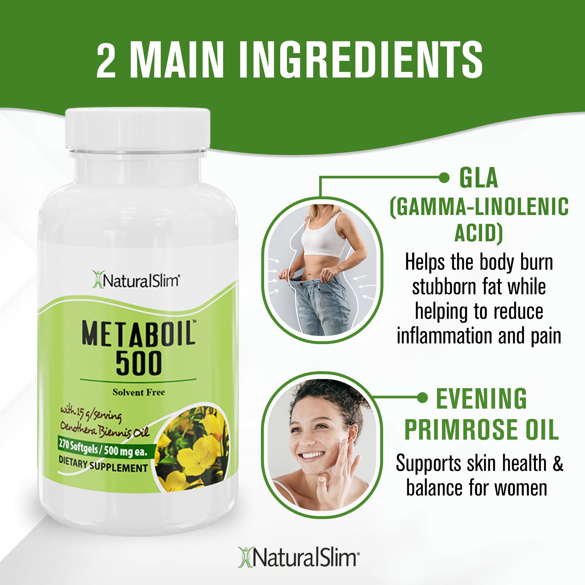 NaturalSlim daily-use scene with capsules and a glass of water.