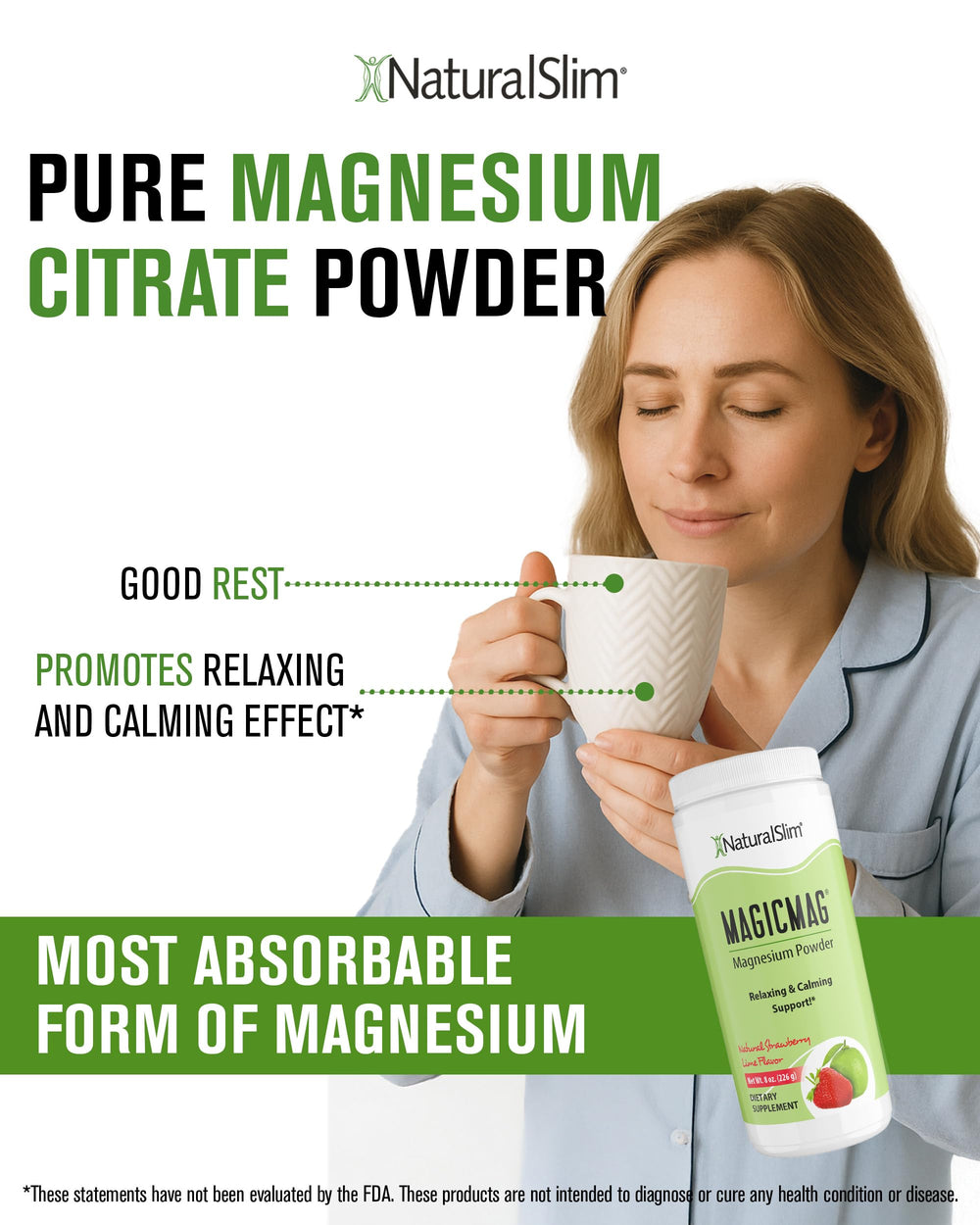 NaturalSlim MagicMag honey-chamomile flavor offers a gentle, easy-to-mix option for calming hydration.