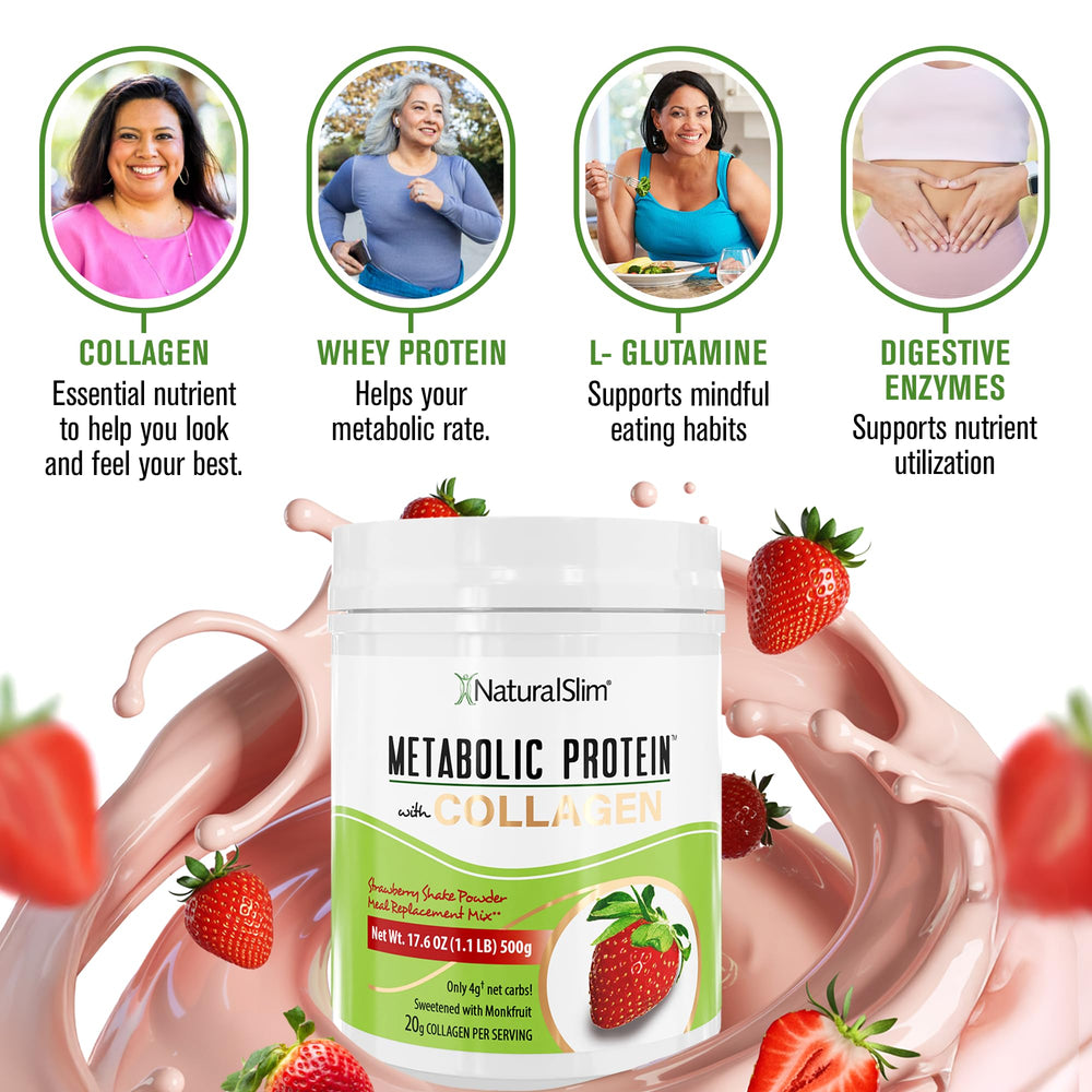 NaturalSlim nutrition label highlights collagen and low carb ingredients