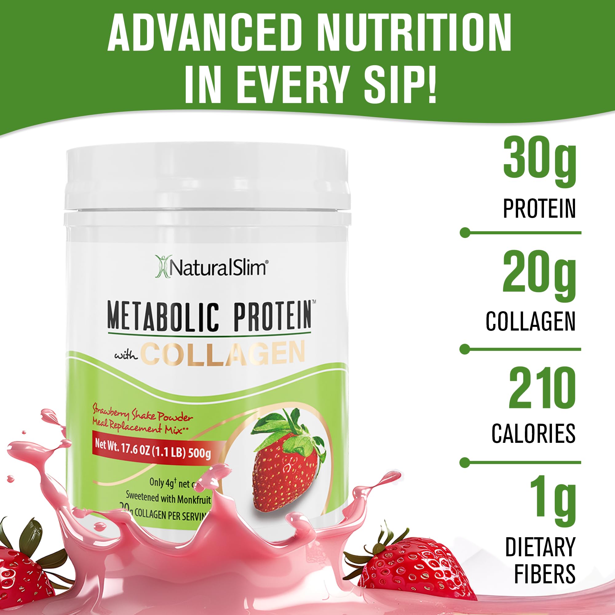 NaturalSlim protein scoop shows precise two-scoop serving for consistency