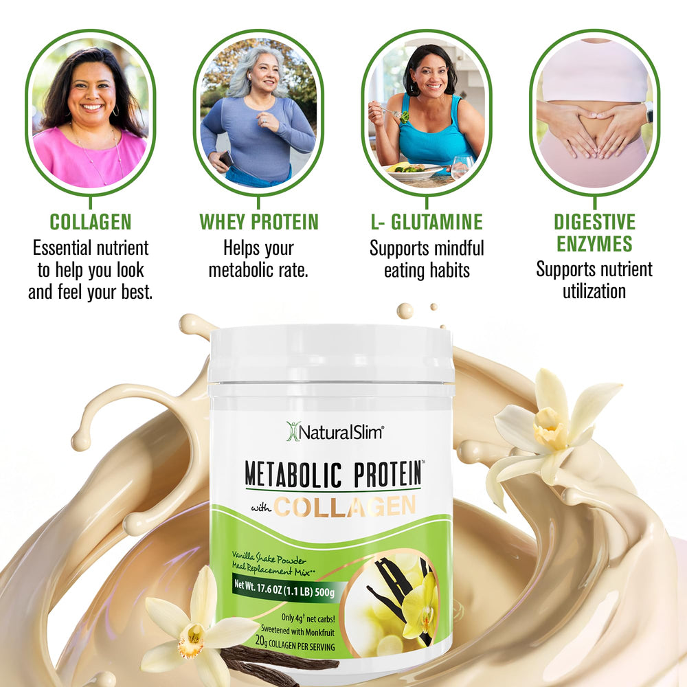 NaturalSlim protein powder texture poured shows smooth creamy consistency