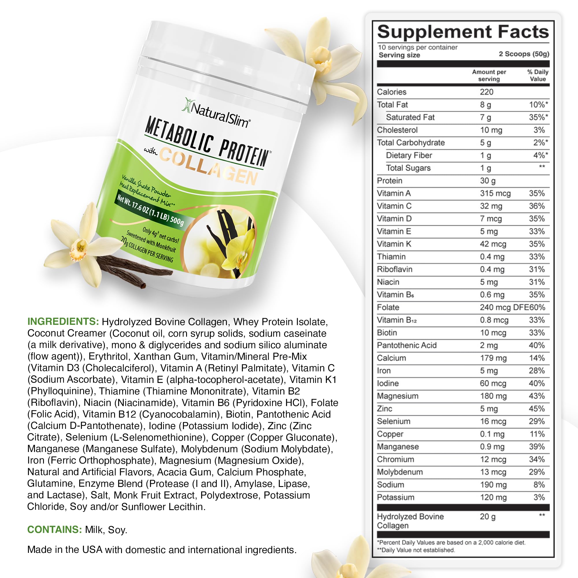 NaturalSlim vanilla shake blended for post-workout recovery
