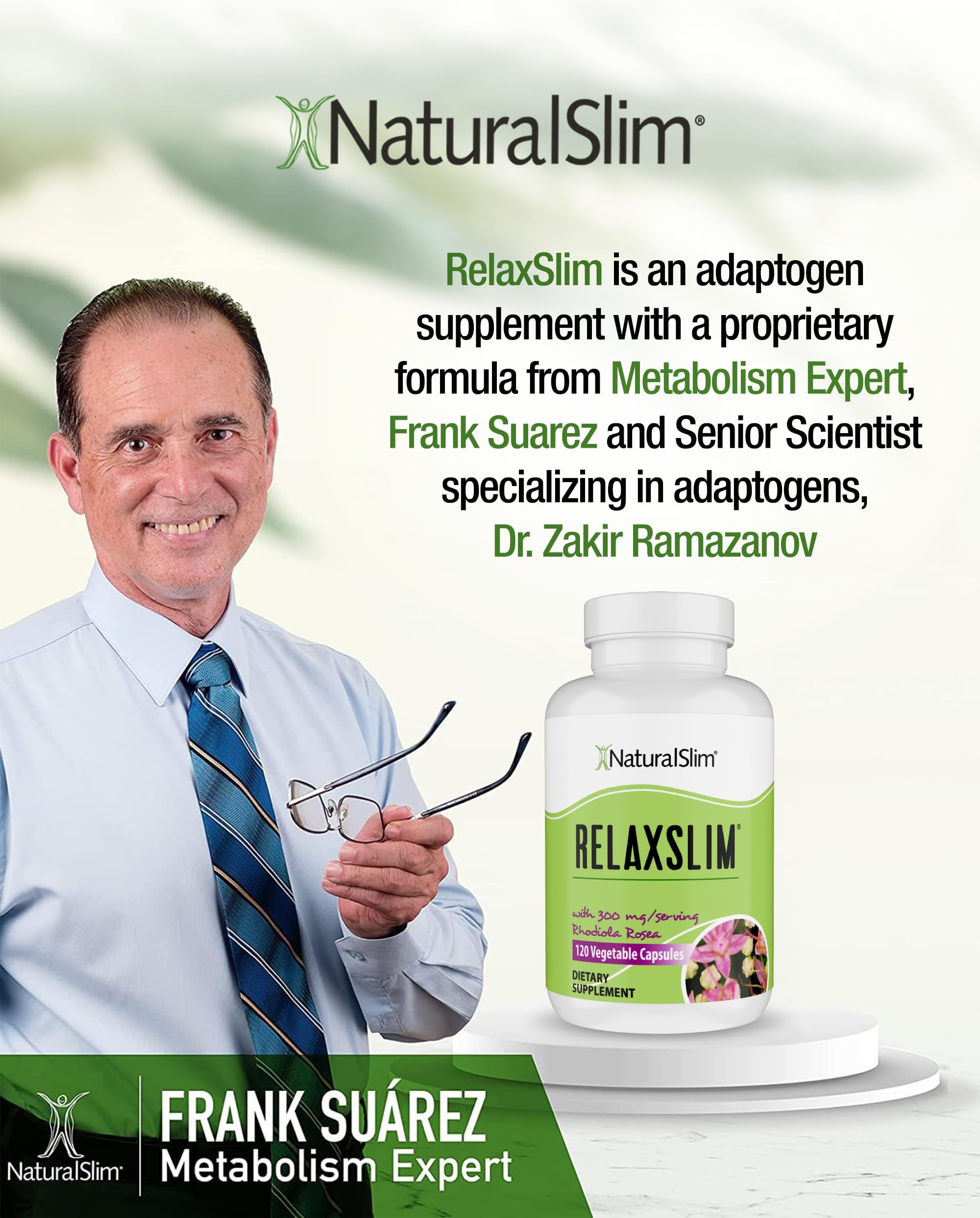 Retail packaging display of NaturalSlim Relaxslim box and bottle