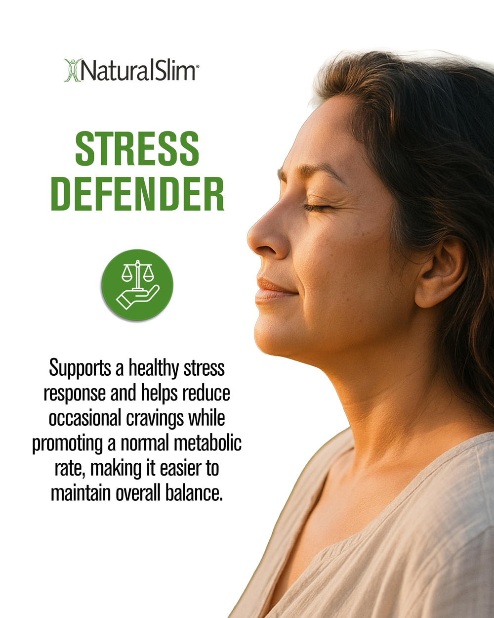 NaturalSlim Stress Defender ingredients list emphasizes natural, high-quality components.