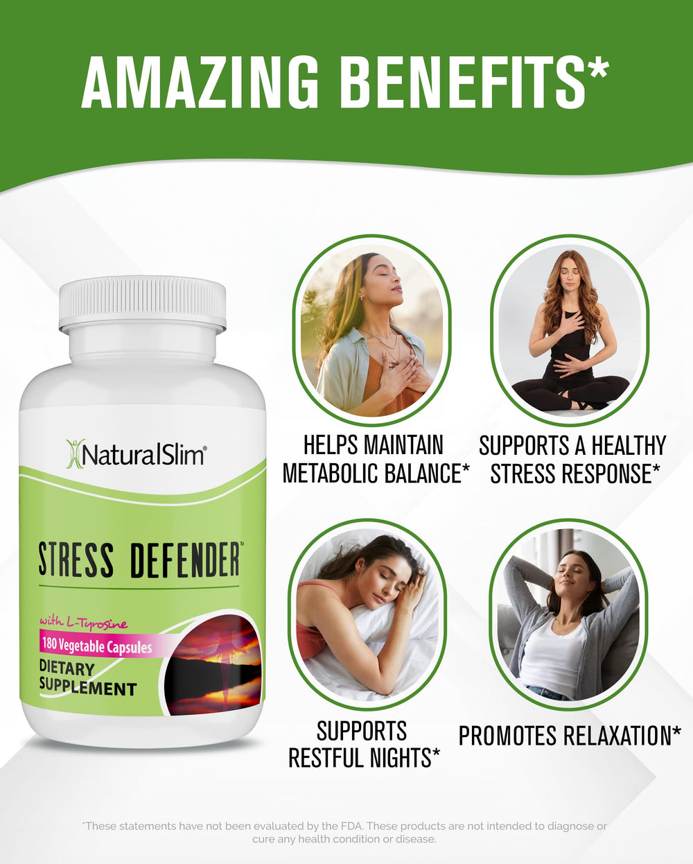 NaturalSlim Stress Defender capsule being poured for convenient dosing