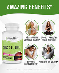 NaturalSlim Stress Defender capsule being poured for convenient dosing