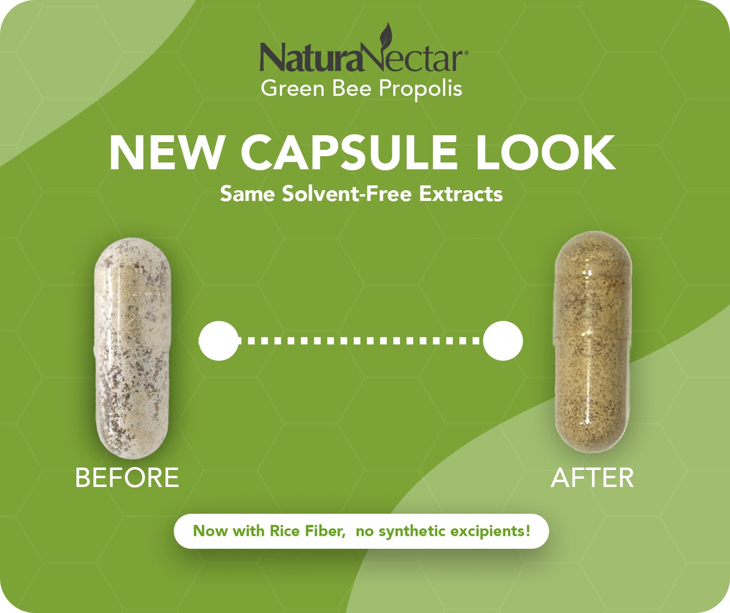 NaturaNectar Green Bee Propolis label highlights NSF contents certification for purity.