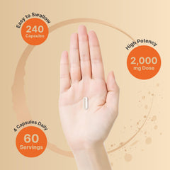 Liposomal formula illustration suggesting deep cellular penetration of vitamin C.